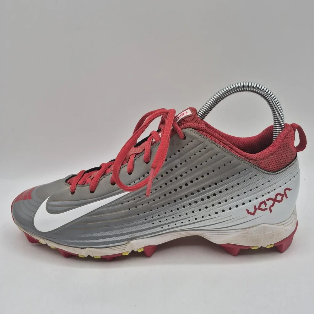 Nike‎ Vapor Shoes Mens Size 8 Red Gray White Football Cleats Fastflex 684699-016